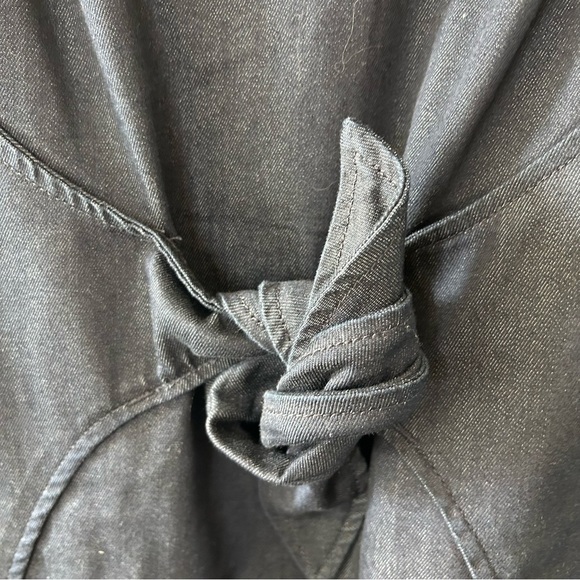 [4] Anthropologie Holding Horses Dark Denim Knotted Waist Sleeveless Midi Dress - Picture 5 of 11